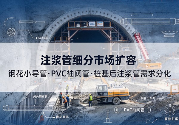 椒江注浆管细分市场扩容，隧道钢花小导管、PVC 袖阀管、桩基后注浆管需求分化